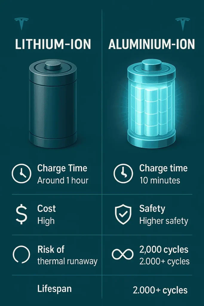 ⚡ The Battery Battle: Lithium vs Aluminium-Ion
